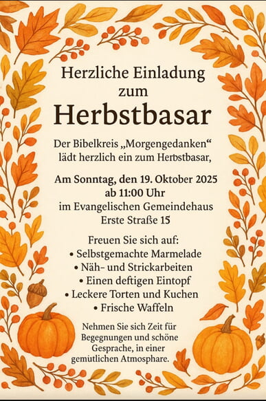 Herbstbasar der Morgengedanken