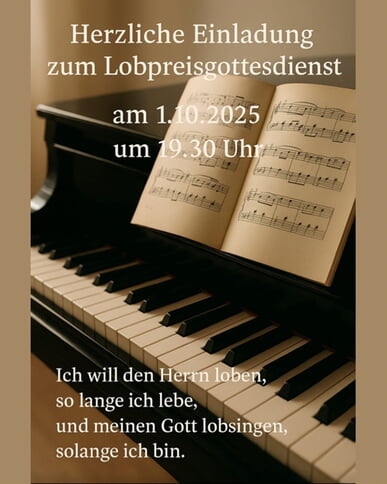 Lobpreisgottesdienst am 01.10.2025