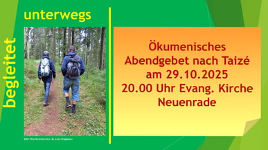 Abendgebet nach Taiz&eacute; am 29.10.2025