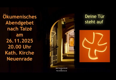 Abendgebet nach Taiz&eacute; am 26.11.2025