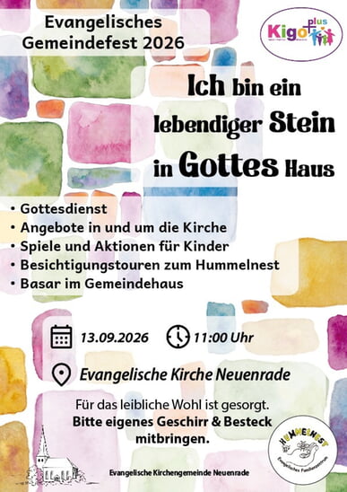 Gemeindefest am 13.09.2026